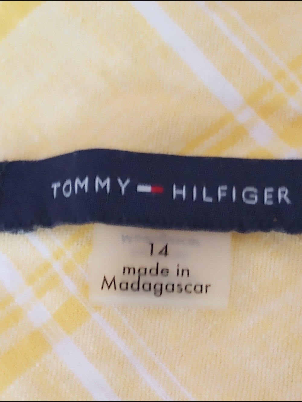 Tommy Hilfiger Yellow Plaid Button Dress - Picture 4 of 4